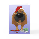 Bloodhound Christmas Greeting Card