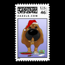 Bloodhound Christmas stamps