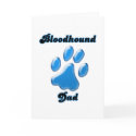 Bloodhound Dad Blue Pawprint cards by GreyWolfCreation Bloodhound Dad Blue Pawprint cards
