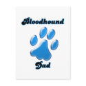 Bloodhound Dad Blue Pawprint postcards by GreyWolfCreation Bloodhound Dad Blue Pawprint postcards