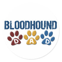 BLOODHOUND DAD Paw Print Sticker