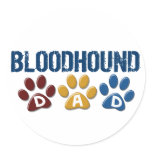 BLOODHOUND DAD Paw Print Sticker