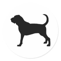 Bloodhound Dog Round Sticker