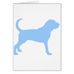 Bloodhound (light blue) greeting cards