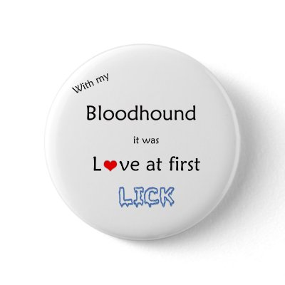 Bloodhound Love at First Lick - Button by GreyWolfCreation