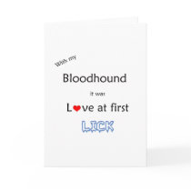 Bloodhound Love at First Lick cards