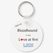Bloodhound Love at First Lick Keychain by GreyWolfCreation Bloodhound Love at First Lick Keychain