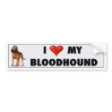 Bloodhound - Love Bumpersticker bumpersticker