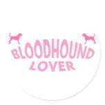 Bloodhound Lover (pink) Round Sticker