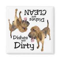 Bloodhound Lovers Dishwasher Magnet by malibuitalian Bloodhound Lovers Dishwasher Magnet