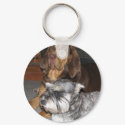 Bloodhound Miniature Schnauzer Key Chain keychains by LuraDee Bloodhound Miniature Schnauzer Key Chain keychains