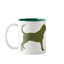 Bloodhound (olive green) mugs by dogsandhorses Bloodhound (olive green) mugs