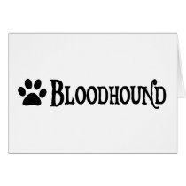 Bloodhound (pirate style w/ pawprint) greeting card