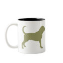 Bloodhound (sage green) mugs by dogsandhorses Bloodhound (sage green) mugs