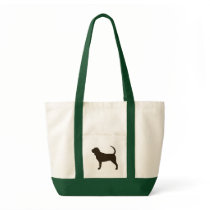Bloodhound Silhouette Canvas Bags