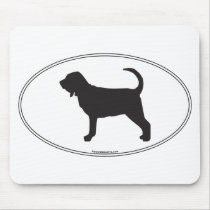 Bloodhound Silhouette mousepads