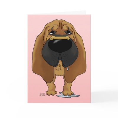 Bloodhound Valentine Cards by NothinButtDogs