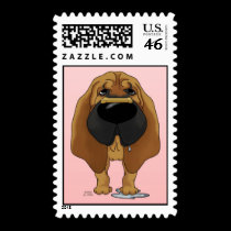 Bloodhound Valentine Postage stamps