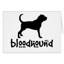 Bloodhound With Cool Text Greeting Cards