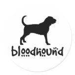 Bloodhound With Cool Text Sticker