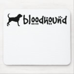 Bloodhound With Cool Text (wide) Mouse Pads