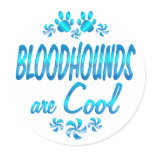 Bloodhounds are Cool Round Stickers