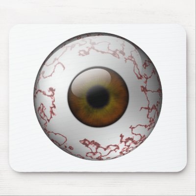 Bloodshot Brown Eye Mouse Mats by mrboma