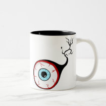 Bloodshot Eye Ball Funny Cartoon mug mugs