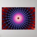 Bloodshot Fractal Swirl Poster