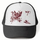 trucker_hat - Bold red splatters makes this graphic cap from 3131Theory a bloody mess thats sure to please.: Sizes  Available colors: white_black