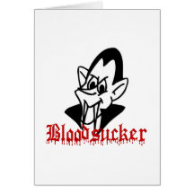 Bloodsucking Vampire Halloween Greeting Cards