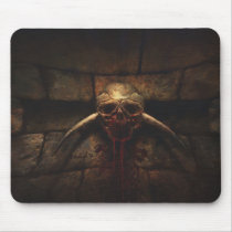 Bloodthirst - horror gore mousepad with a skull mousepads
