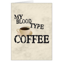 Bloodtype Coffee Cards