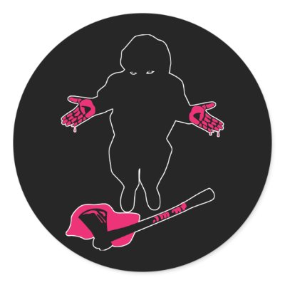 Bloody Axe-Murderer Sticker by Booforyou