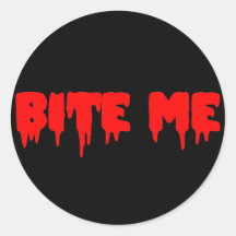 Bloody "Bite Me" Sticker