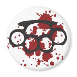 bloody brass knuckles magnet
