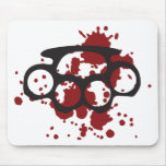 bloody brass knuckles mousepad