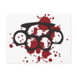 bloody brass knuckles post card
