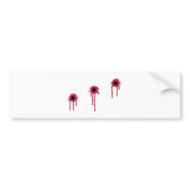 BLOODY BULLET HOLES BUMPER STICKER