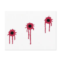 BLOODY BULLET HOLES POST CARD