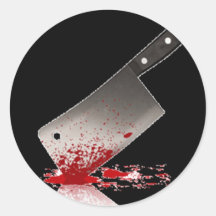 Bloody Cleaver Round Sticker