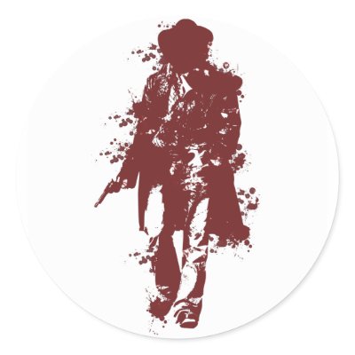Bloody Cowboy Sticker by truehypeproductions