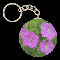 Bloody Cransebill flowers keychains