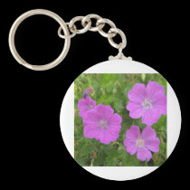 Bloody Cransebill flowers keychains