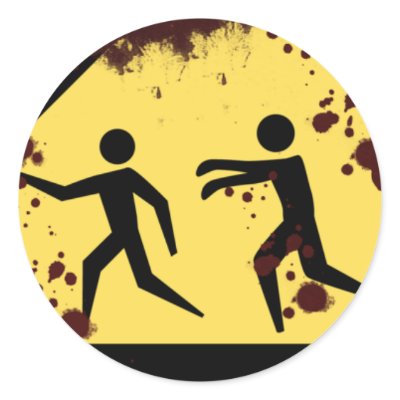 Bloody Fast Moving Zombies Stickers by exclaimwear
