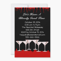 Bloody Good Time Halloween Invitation invitations