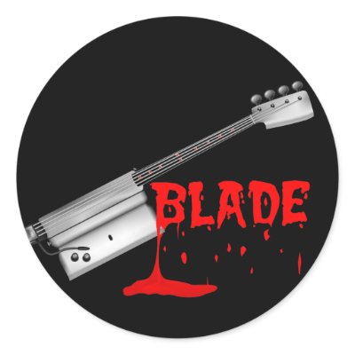 Bloody Halloween Bass Guitar Sticker by rockatfirstsite