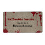 Bloody Halloween Kitchen Label