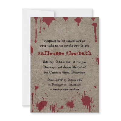 Bloody Halloween Party invitation by starstreamdesign
