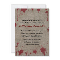 Bloody Halloween Party invitation